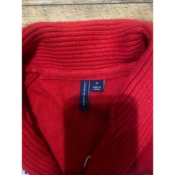 Janie and Jack Fair Isle Reindeer Cardigan - Picture 2 of 2